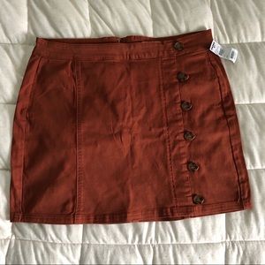 Sky & Sparrow Rust-colored Miniskirt